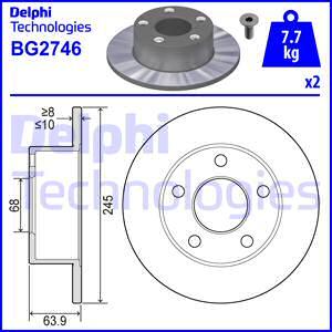 Delphi BG2746 - Тормозной диск onlydrive.pro