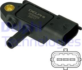 Delphi DPS00009 - Sensor, exhaust pressure onlydrive.pro