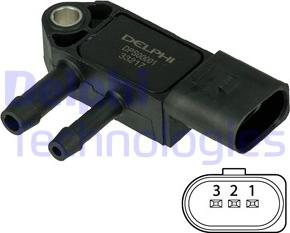 Delphi DPS00001 - Sensor, exhaust pressure onlydrive.pro