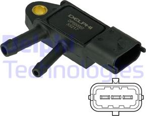 Delphi DPS00007 - Sensor, exhaust pressure onlydrive.pro