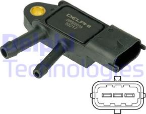 Delphi DPS00019 - Sensor, exhaust pressure onlydrive.pro