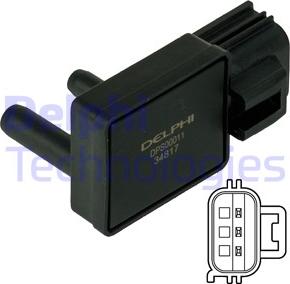 Delphi DPS00011 - Sensor, exhaust pressure onlydrive.pro