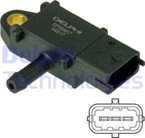 Delphi DPS00017 - Sensor, exhaust pressure onlydrive.pro