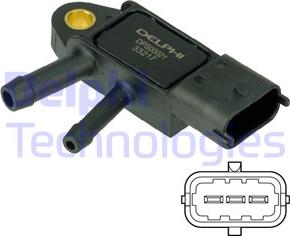 Delphi DPS00021 - Sensor, exhaust pressure onlydrive.pro