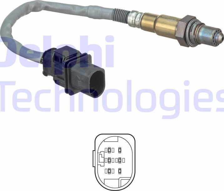 Delphi ES20555-12B1 - Oxygen, Lambda Sensor onlydrive.pro