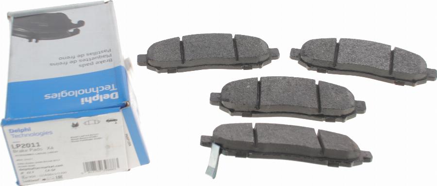 Delphi LP2011 - Brake Pad Set, disc brake onlydrive.pro