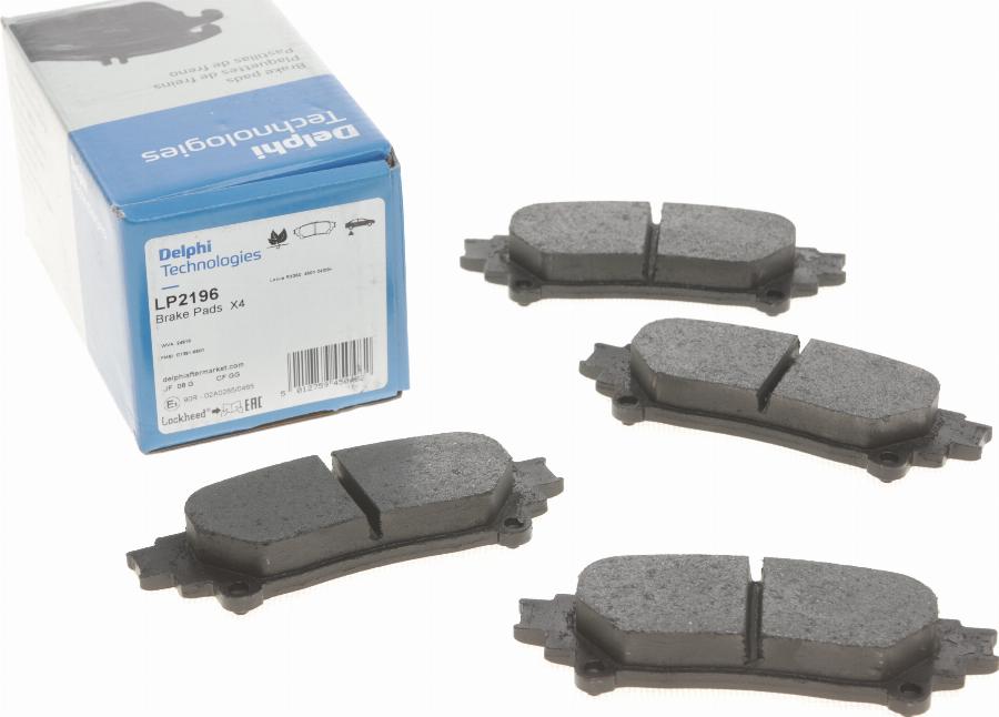 Delphi LP2196 - Brake Pad Set, disc brake onlydrive.pro