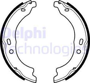 Delphi LS1978 - Brake Shoe Set, parking brake onlydrive.pro