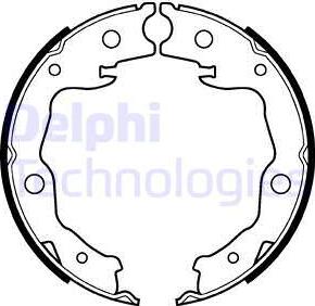 Delphi LS2116 - Stabdžių trinkelių komplektas, stovėjimo stabdis onlydrive.pro