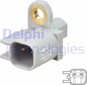 Delphi SS20746 - Датчик ABS, частота вращения колеса onlydrive.pro