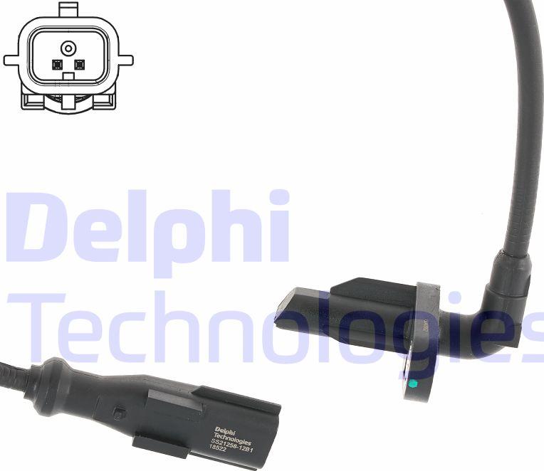 Delphi SS21258-12B1 - Devējs, Riteņu griešanās ātrums onlydrive.pro