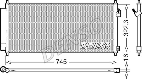 Denso DCN40026 - Kondensatorius, oro kondicionierius onlydrive.pro