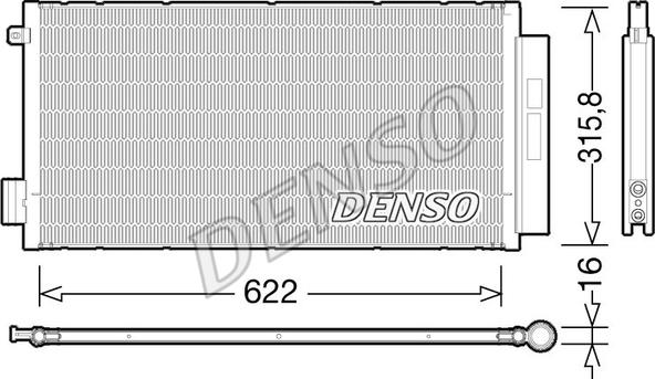 Denso DCN09044 - Lauhdutin, ilmastointilaite onlydrive.pro