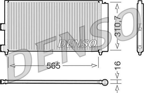 Denso DCN09070 - Condenser, air conditioning onlydrive.pro