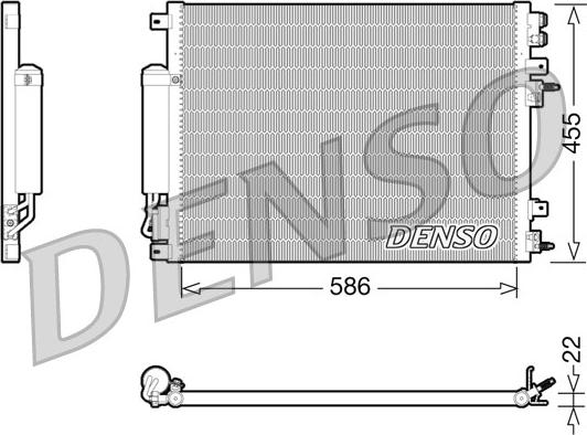 Denso DCN06001 - Condenser, air conditioning onlydrive.pro