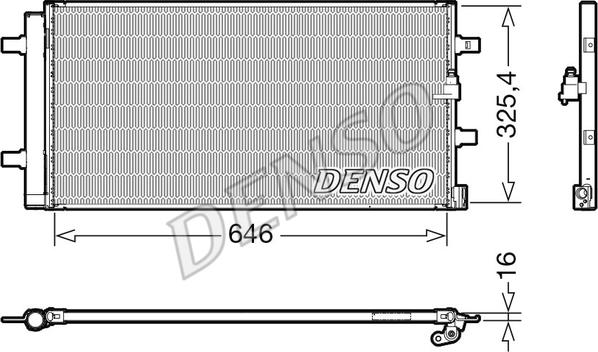 Denso DCN02041 - Kondensators, Gaisa kond. sistēma onlydrive.pro