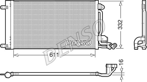 Denso DCN02034 - Конденсатор кондиционера onlydrive.pro