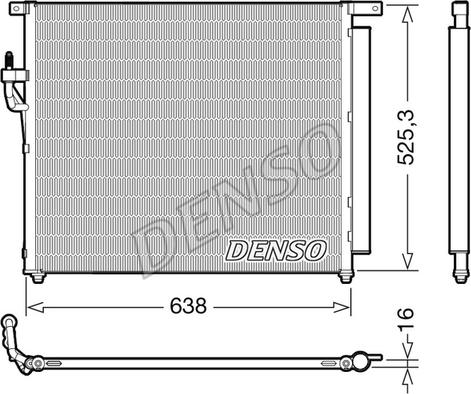 Denso DCN10049 - Kondensators, Gaisa kond. sistēma onlydrive.pro