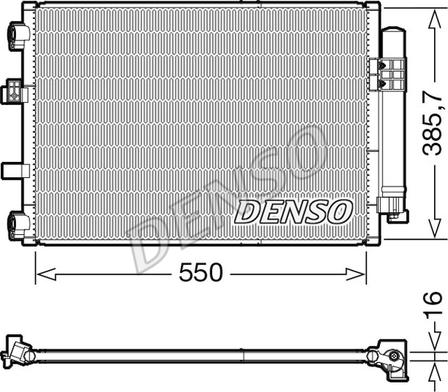 Denso DCN10043 - Kondensators, Gaisa kond. sistēma onlydrive.pro