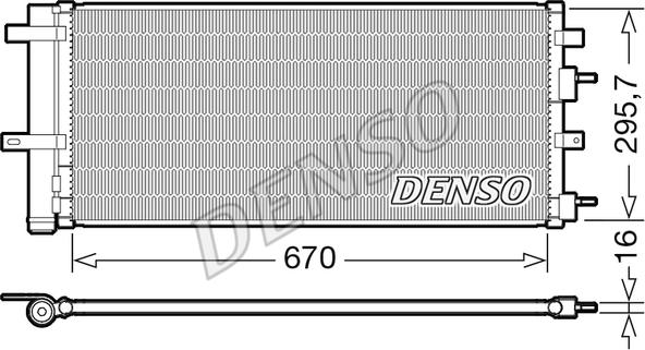 Denso DCN10053 - Kondensators, Gaisa kond. sistēma onlydrive.pro