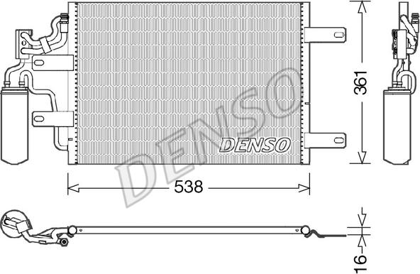 Denso DCN20025 - Condenser, air conditioning onlydrive.pro