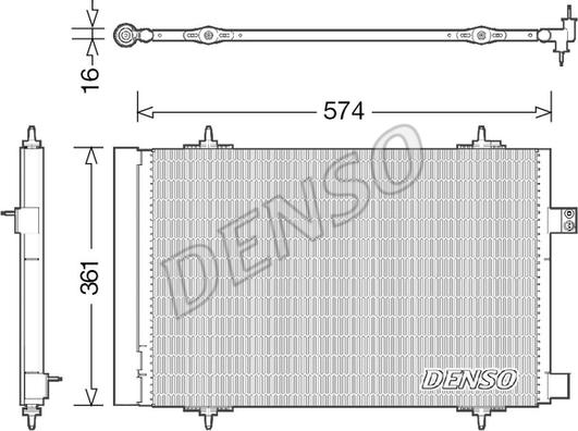 Denso DCN21019 - Condenser, air conditioning onlydrive.pro