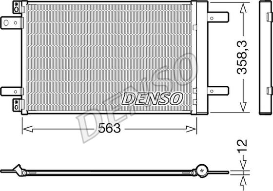 Denso DCN21032 - Condenser, air conditioning onlydrive.pro