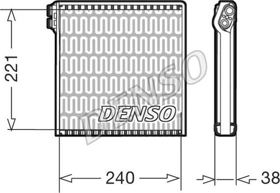 Denso DEV09102 - Испаритель, кондиционер onlydrive.pro