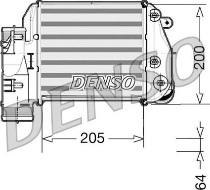 Denso DIT02025 - Tarpinis suslėgto oro aušintuvas, kompresorius onlydrive.pro