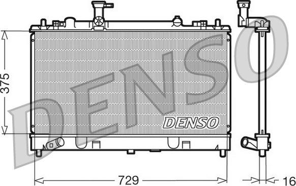 Denso DRM44011 - Radiator, engine cooling onlydrive.pro