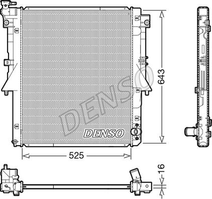 Denso DRM45054 - Radiatorius, variklio aušinimas onlydrive.pro