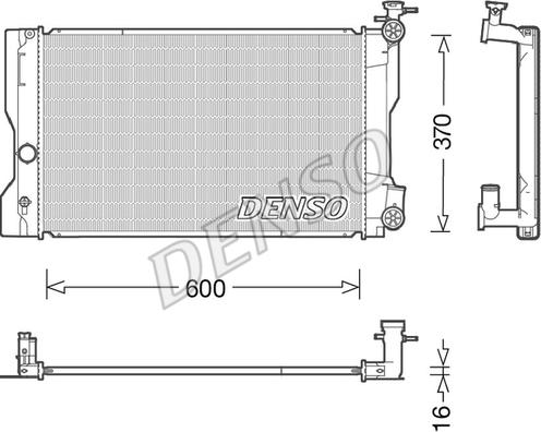 Denso DRM50091 - Radiator, engine cooling onlydrive.pro