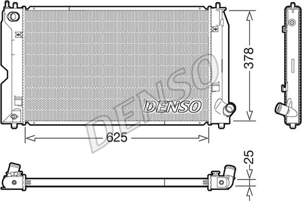 Denso DRM50119 - Radiator, engine cooling onlydrive.pro