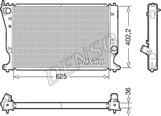 Denso DRM50132 - Radiator, engine cooling onlydrive.pro