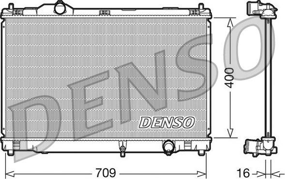 Denso DRM51008 - Radiators, Motora dzesēšanas sistēma onlydrive.pro