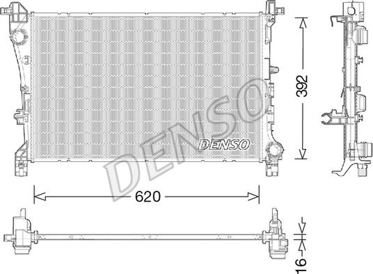 Denso DRM09046 - Radiator, engine cooling onlydrive.pro