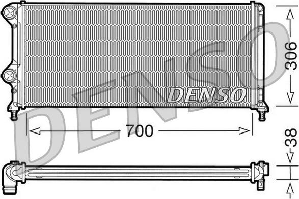 Denso DRM09060 - Радиатор, охлаждение двигателя onlydrive.pro