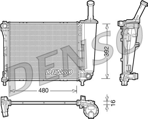 Denso DRM09088 - Radiaator,mootorijahutus onlydrive.pro