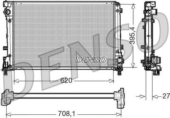 Denso DRM09163 - Radiatorius, variklio aušinimas onlydrive.pro