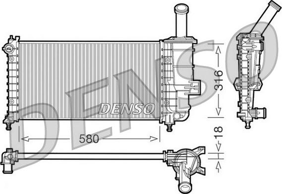 Denso DRM09100 - Radiaator,mootorijahutus onlydrive.pro