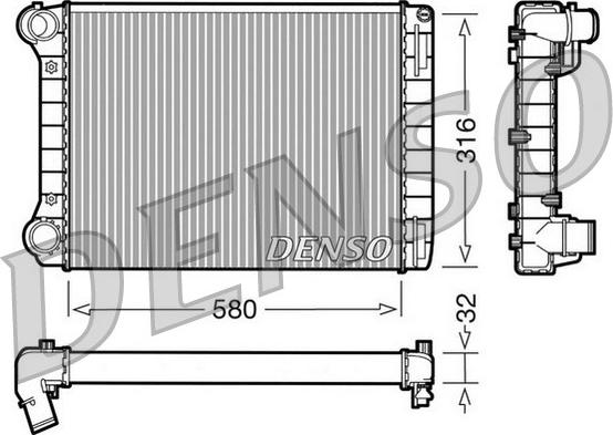 Denso DRM09101 - Radiators, Motora dzesēšanas sistēma onlydrive.pro