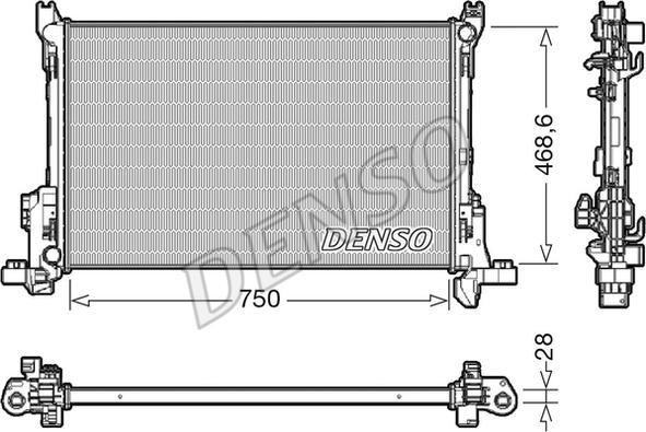 Denso DRM09174 - Radiator, engine cooling onlydrive.pro