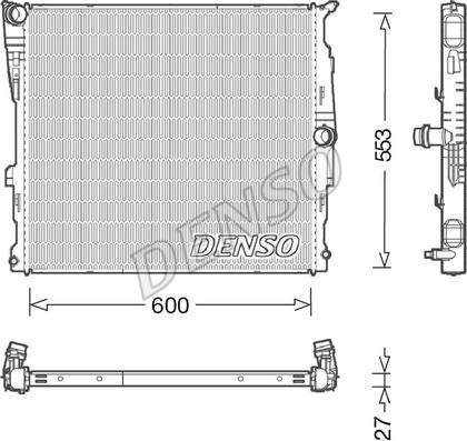 Denso DRM05008 - Jäähdytin,moottorin jäähdytys onlydrive.pro