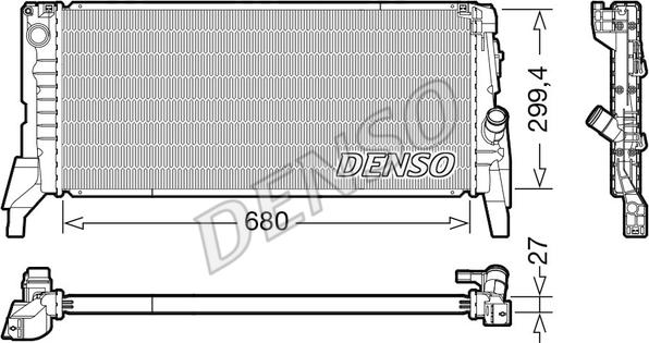 Denso DRM05119 - Радиатор, охлаждение двигателя onlydrive.pro