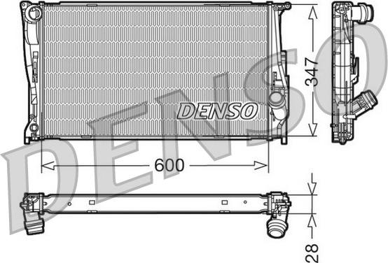 Denso DRM05111 - Радиатор, охлаждение двигателя onlydrive.pro