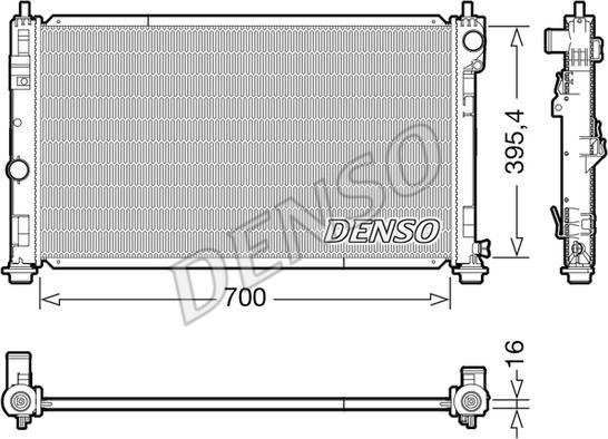 Denso DRM06039 - Radiators, Motora dzesēšanas sistēma onlydrive.pro