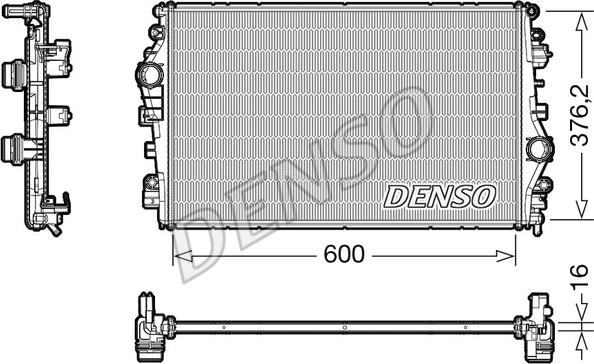Denso DRM01009 - Radiator, engine cooling onlydrive.pro