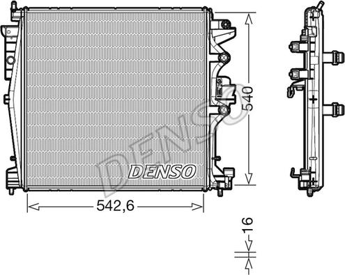 Denso DRM01004 - Radiator, engine cooling onlydrive.pro