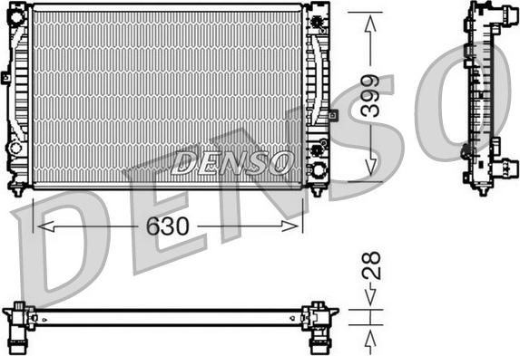 Denso DRM02031 - Радиатор, охлаждение двигателя onlydrive.pro