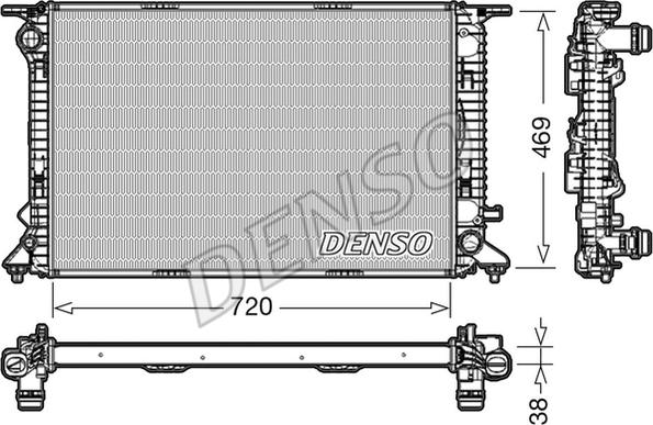 Denso DRM02024 - Radiators, Motora dzesēšanas sistēma onlydrive.pro